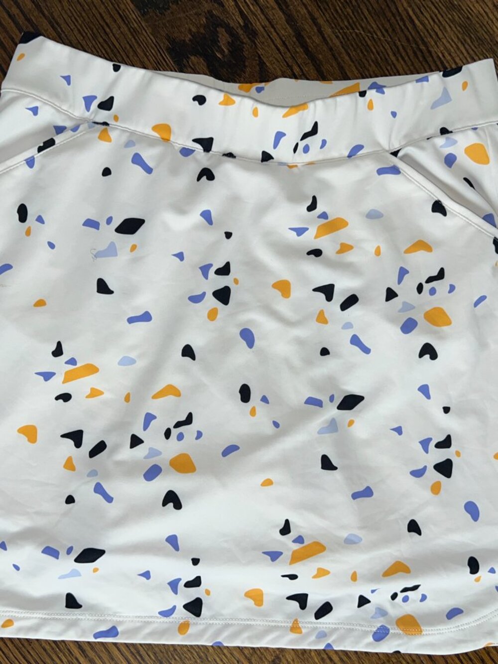 Peter Millar Womens Large White Terrazzo Golf Pickleball Skort Tennis Activewea